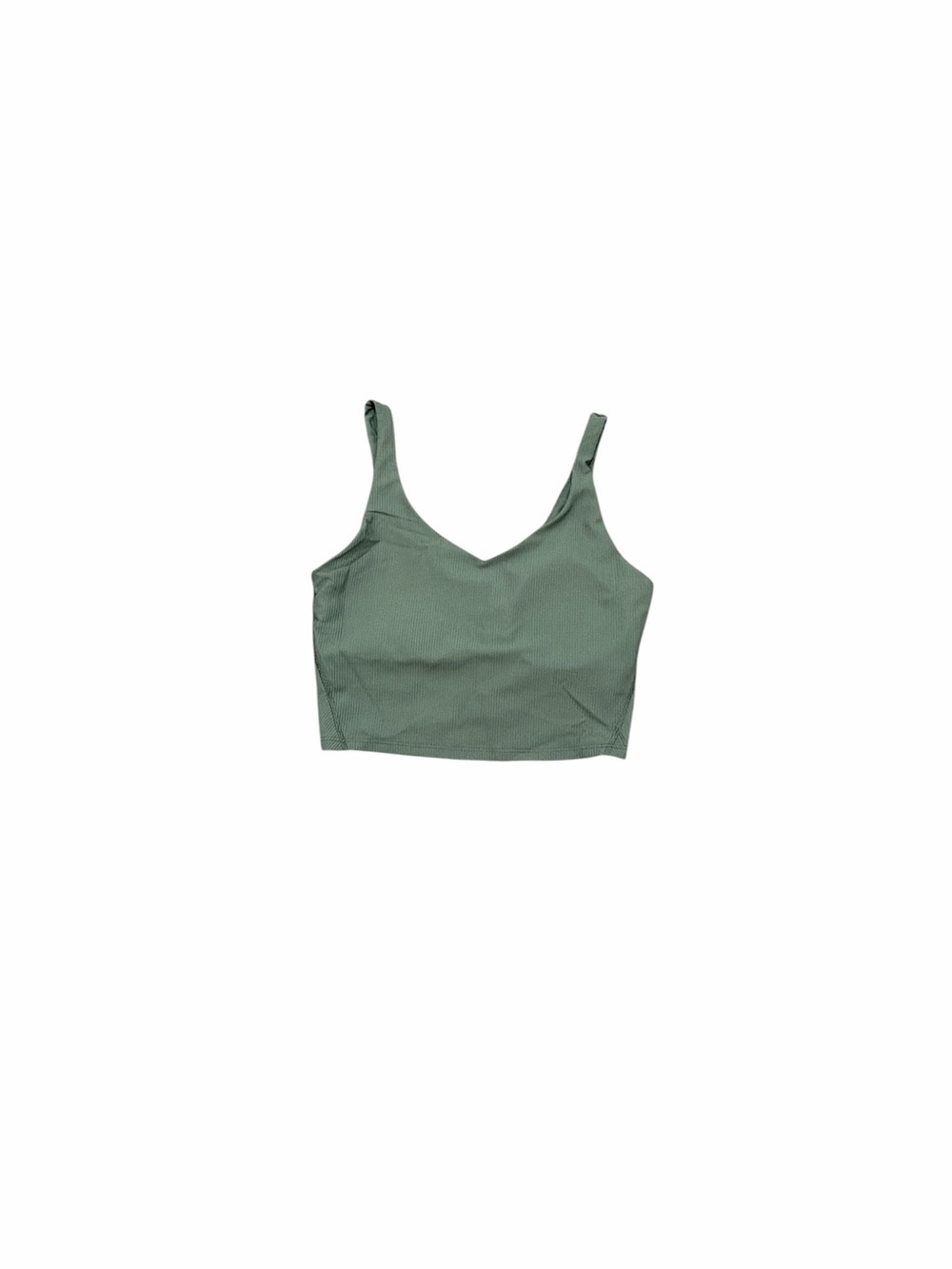 Old Navy Active Power Soft Green Sleeveless V-Neck Crop Tank Top